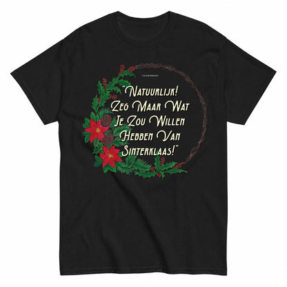 Sinterklaas Wreath Christmas T-Shirt - product view 1