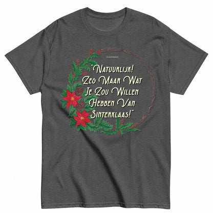 Sinterklaas Wreath Christmas T-Shirt - product view 3
