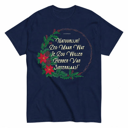 Sinterklaas Wreath Christmas T-Shirt - product view 4