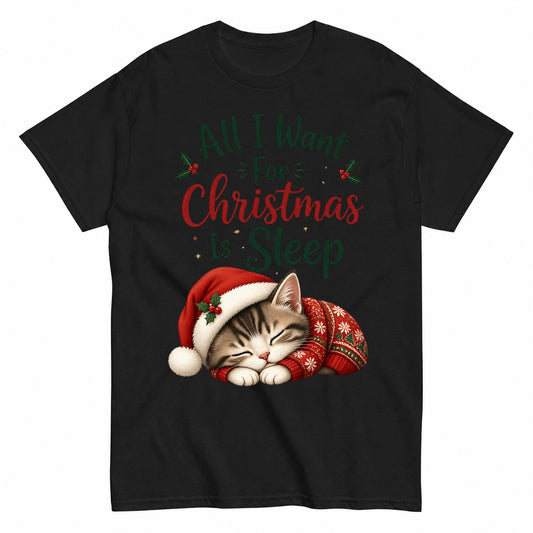 Sleep. All I Want For Christmas T-Shirt - product view 1
