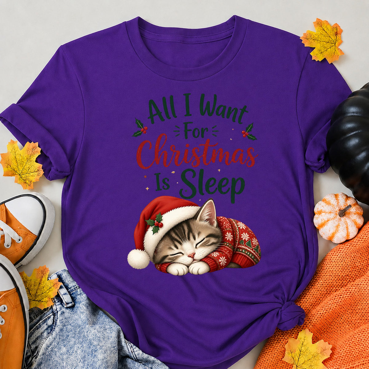 Sleep. All I Want For Christmas T-Shirt - product view 6