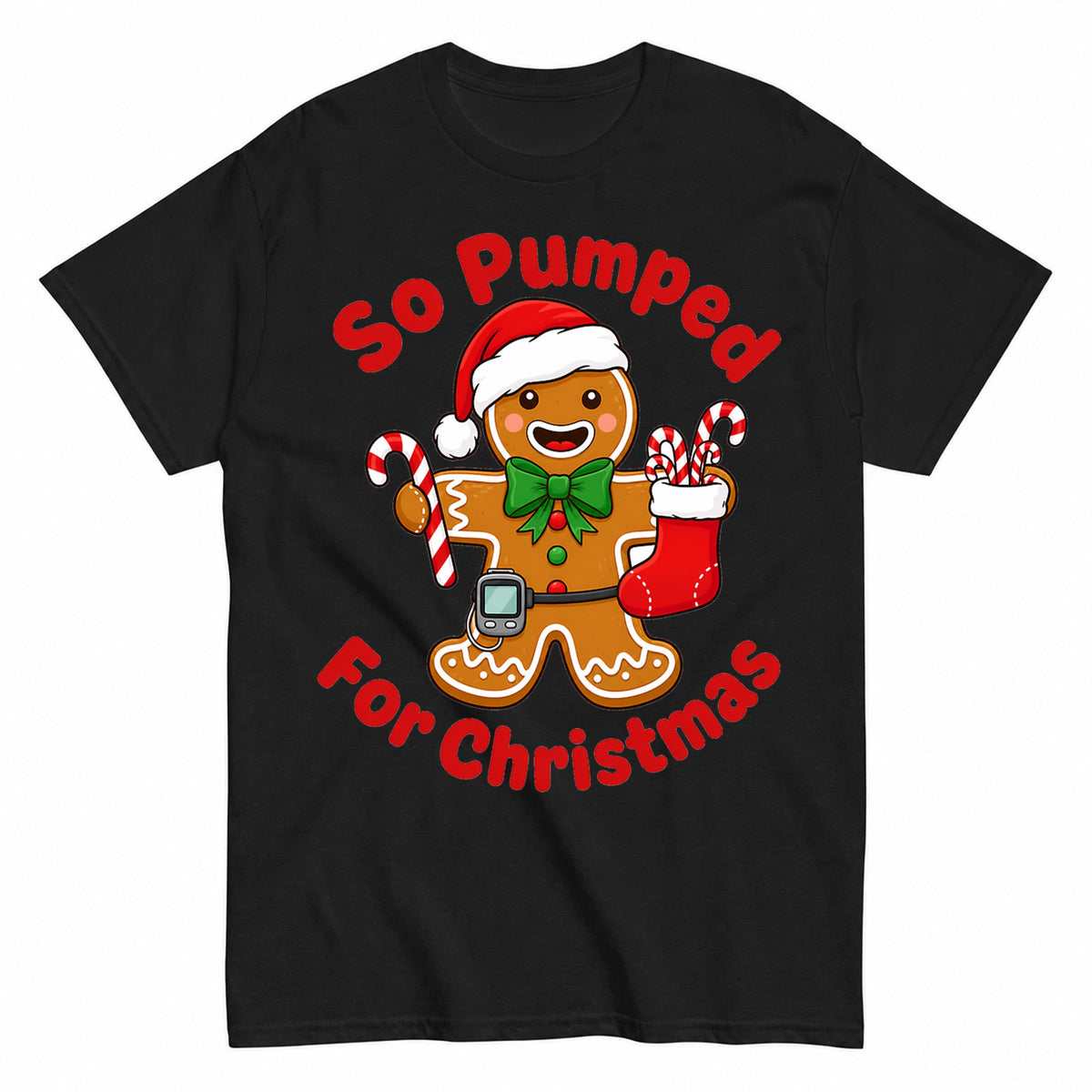 So Pumped Christmas Gingerbread T-Shirt - product view 1