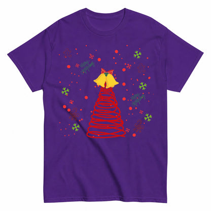 Spiral Christmas Tree And Bells T-Shirt - product view 2