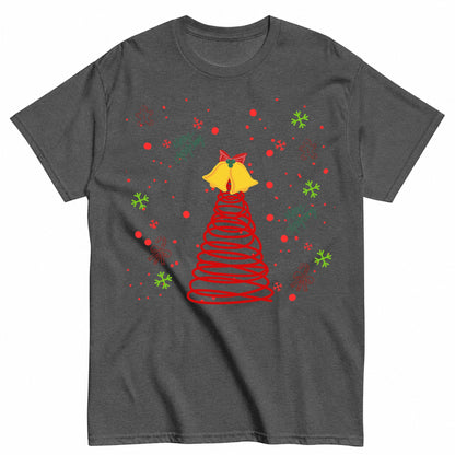 Spiral Christmas Tree And Bells T-Shirt - product view 3