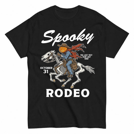 Spooky Rodeo Halloween Shirt in Black – product view