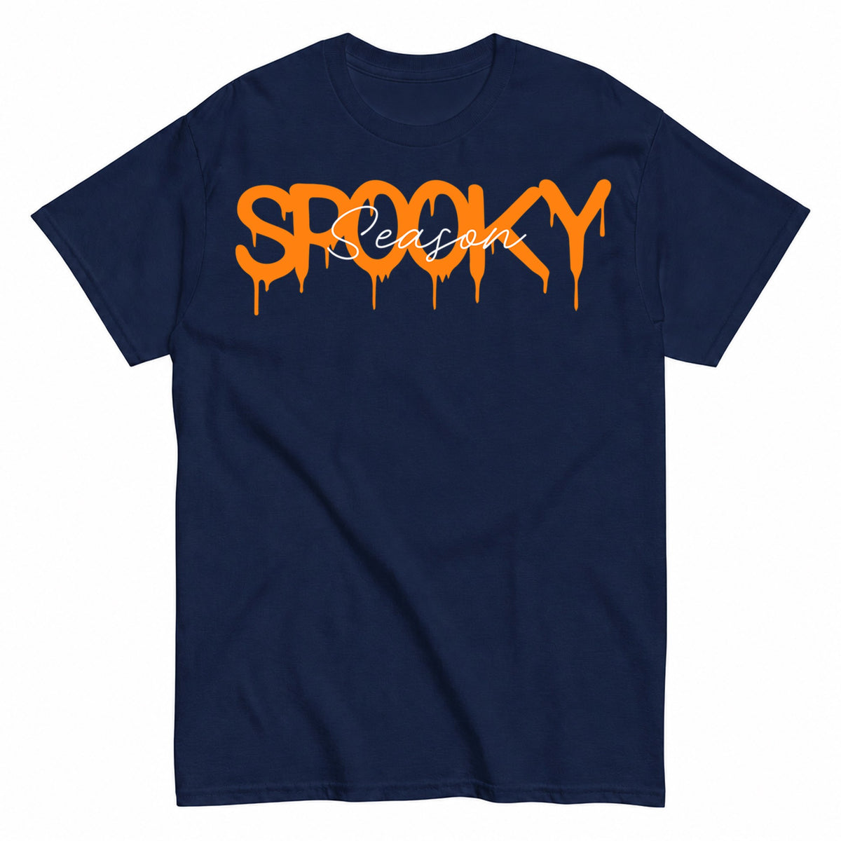 Spooky Season Halloween Shirt in Navy – product view