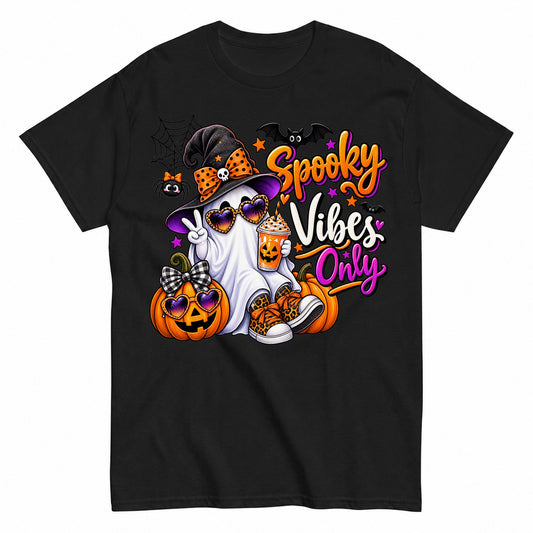 Spooky Vibes Only Halloween Shirt in Black – product view