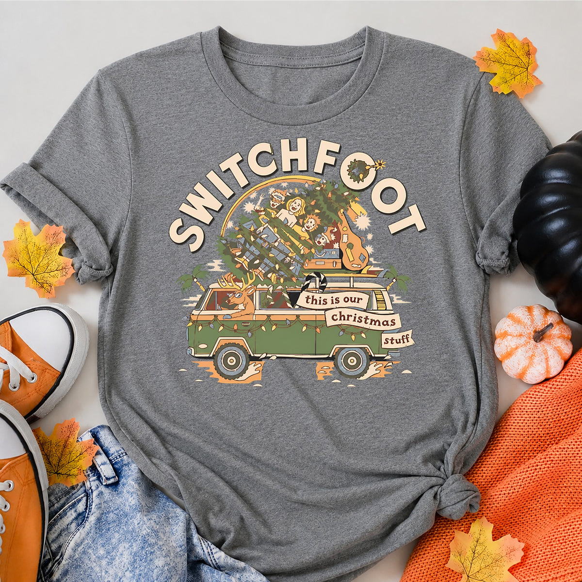 Switchfoot Christmas Van Holiday Stuff -45 T-Shirt - product view 7