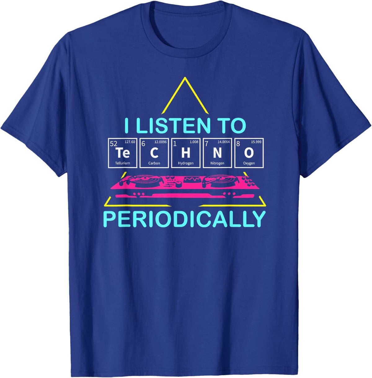 KAVENRO Periodic Techno navy graphic T-shirt with periodic-table inspired design