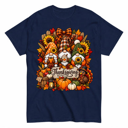 Thanksgiving Gnome Family Christmas T-Shirt - product view 4