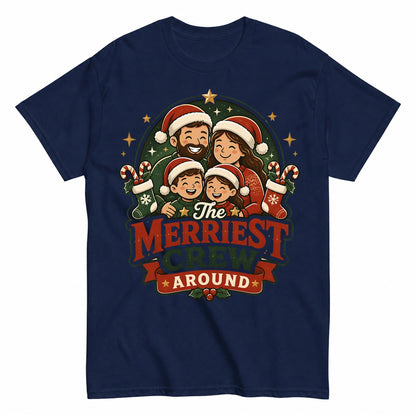 The Merriest Crew Around Christmas Family T-Shirt - product view 4