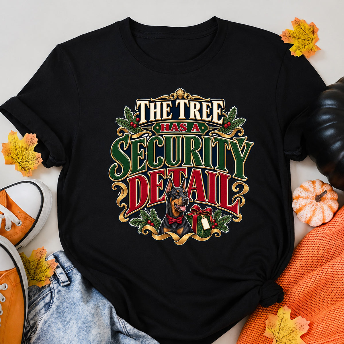 The Tree Has A Security Detail Christmas T-Shirt - product view 5