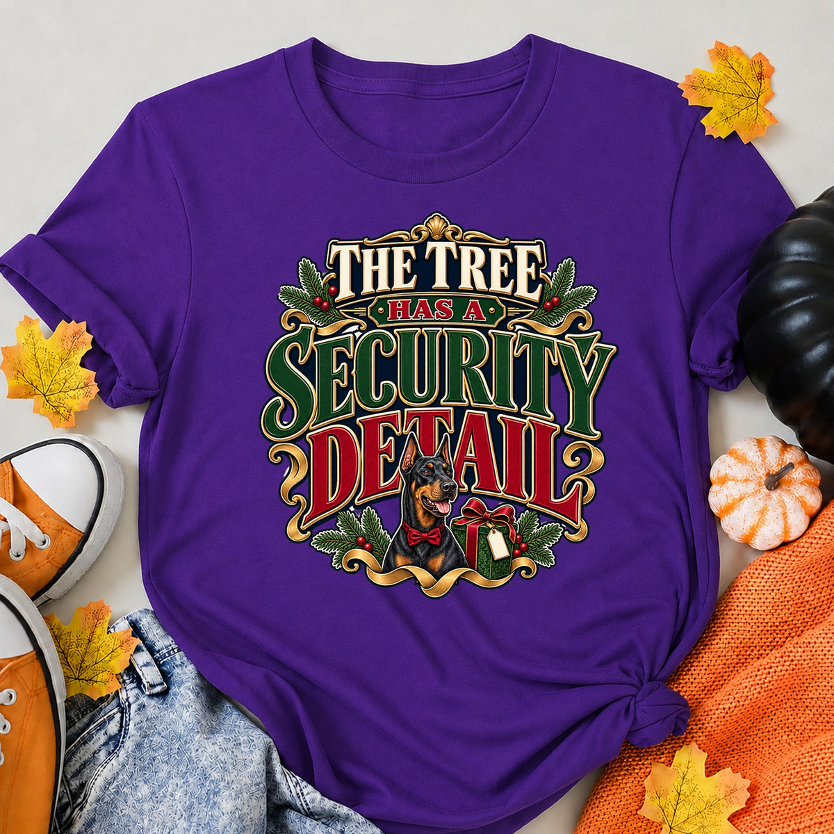 The Tree Has A Security Detail Christmas T-Shirt - product view 6