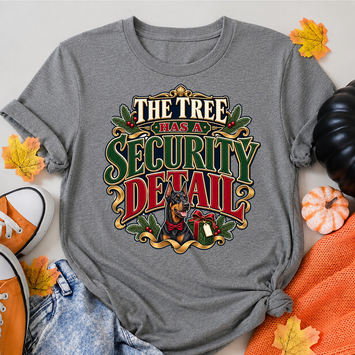 The Tree Has A Security Detail Christmas T-Shirt - product view 7
