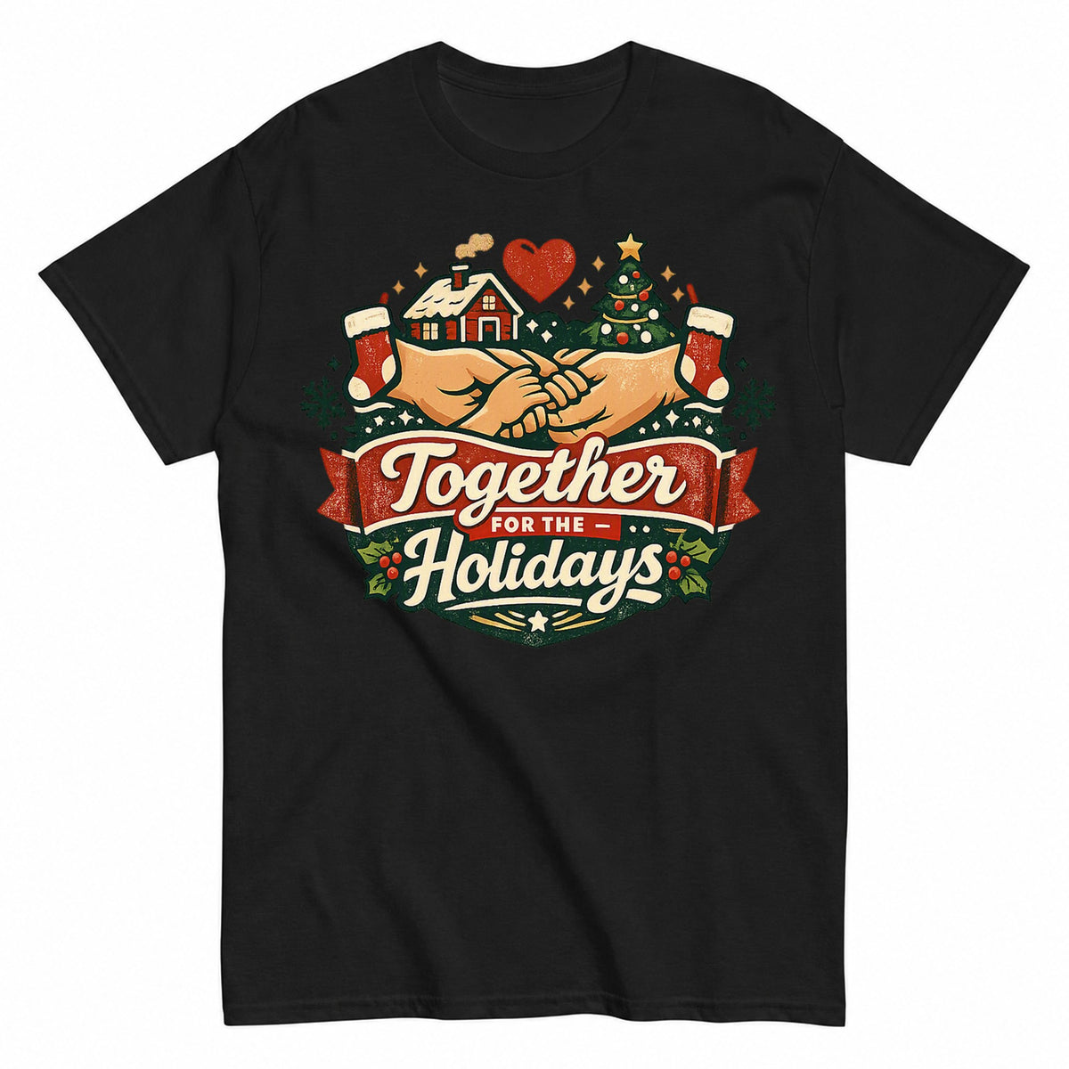 Together For The Holidays Christmas Family T-Shirt - product view 1