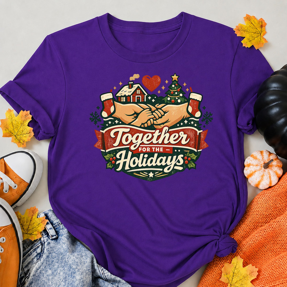 Together For The Holidays Christmas Family T-Shirt - product view 6