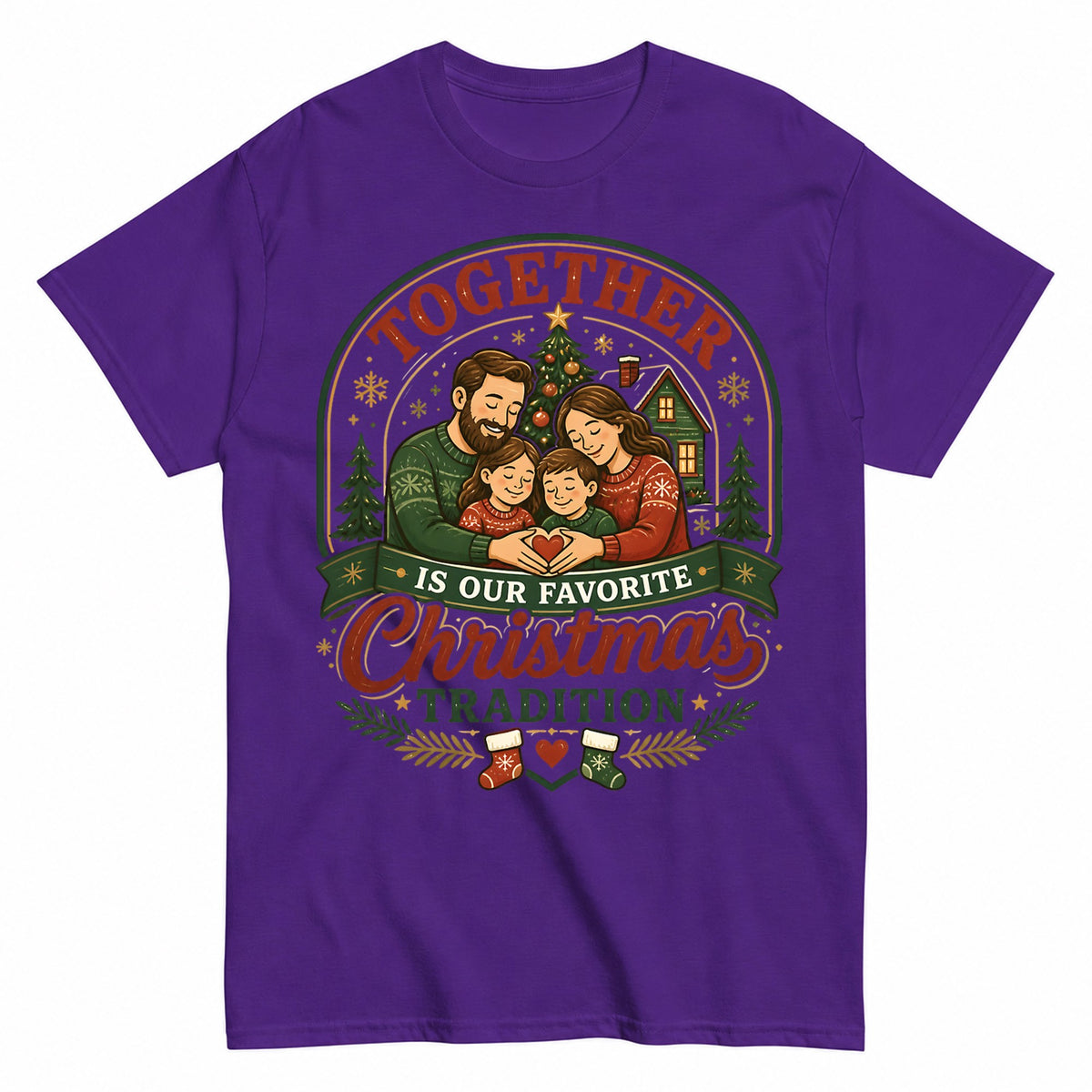 Together Is Our Favorite Christmas Tradition Christmas Family T-Shirt - product view 2