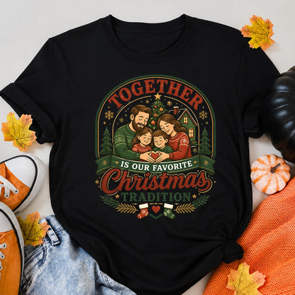 Together Is Our Favorite Christmas Tradition Christmas Family T-Shirt - product view 5