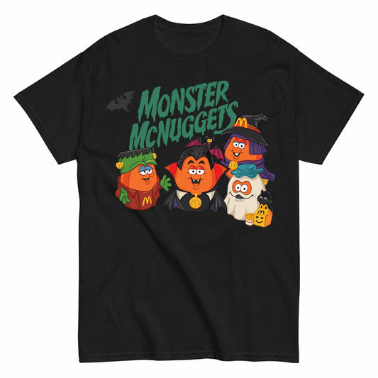 Vintage Monster Nuggets Halloween Retro Mcnuggets Halloween Shirt in Black – product view
