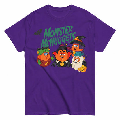 Vintage Monster Nuggets Halloween Retro Mcnuggets Halloween Shirt in Blue – product view