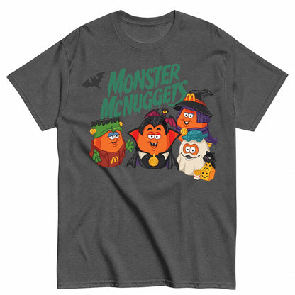 Vintage Monster Nuggets Halloween Retro Mcnuggets Halloween Shirt in Grey – product view