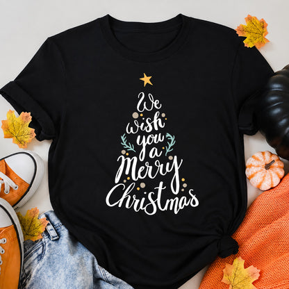 We Wish You A Merry Christmas Faith Looks Good T-Shirt - product view 5