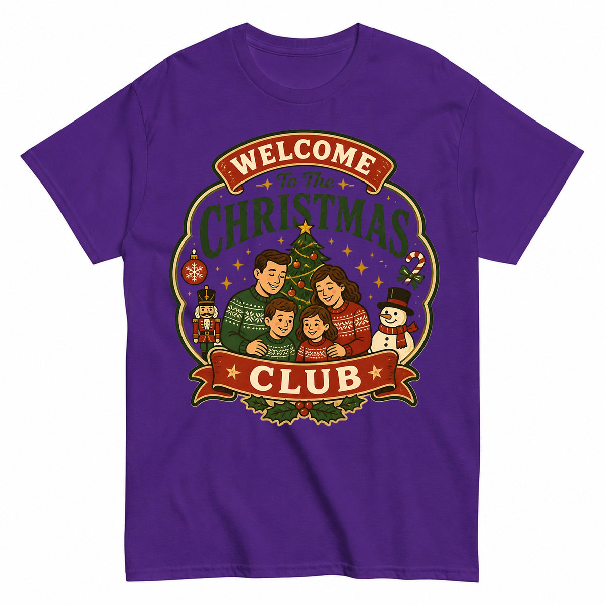 Welcome To The Christmas Club Christmas Family T-Shirt - product view 2