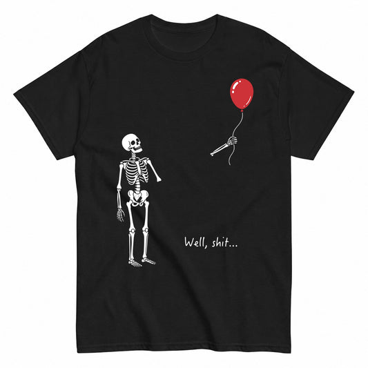 Well Shit Halloween Shirt in Black – product view