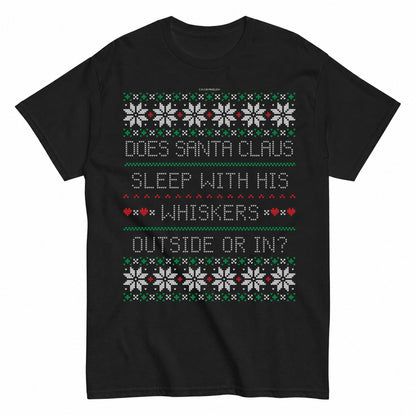 Whiskers Ugly Christmas Sweater T-Shirt - product view 1