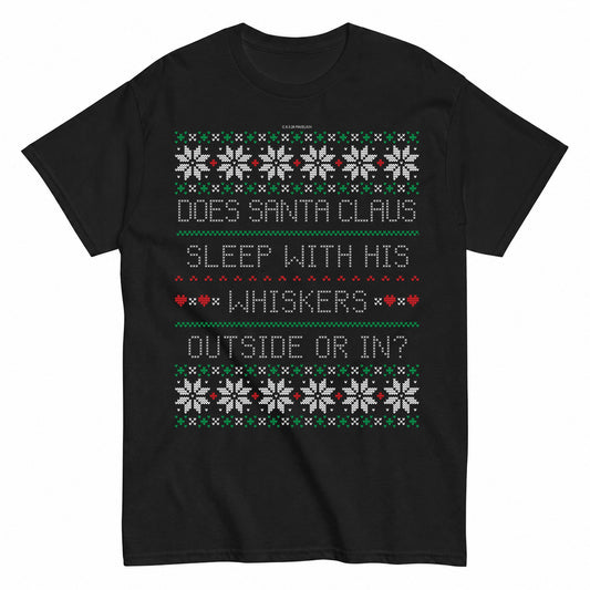 Whiskers Ugly Christmas Sweater T-Shirt - product view 1