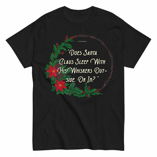 Whiskers Wreath Christmas T-Shirt - product view 1