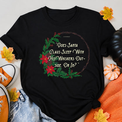 Whiskers Wreath Christmas T-Shirt - product view 5