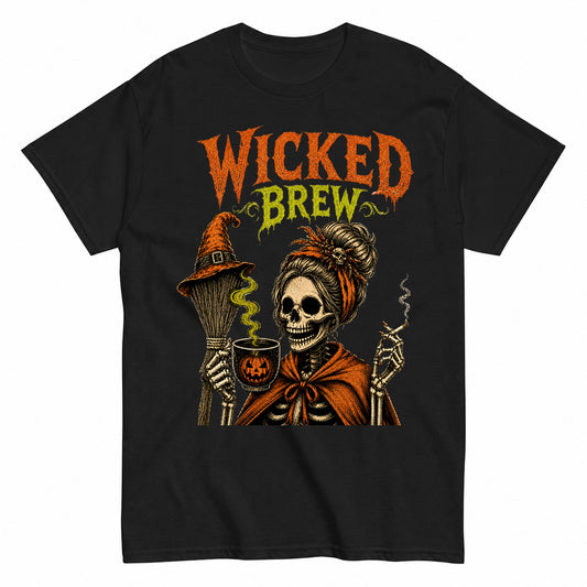 Wicked Brew Halloween Witch Halloween Shirt in Black – product view