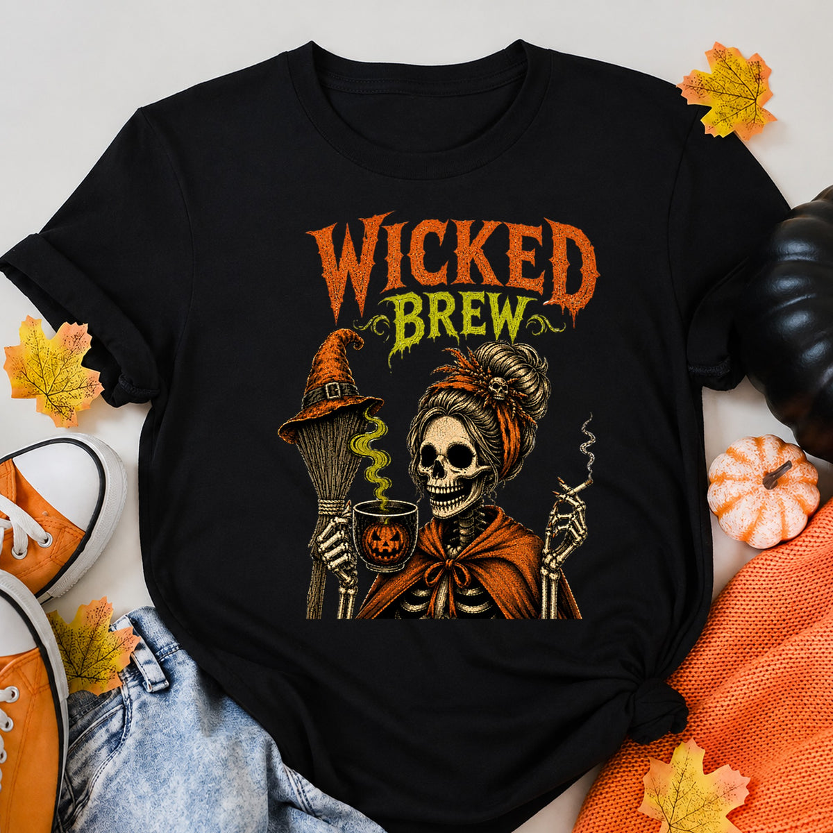 Wicked Brew Halloween Witch Halloween Shirt in Black – alternate view