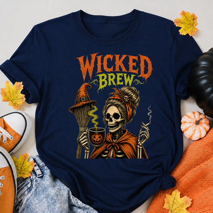 Wicked Brew Halloween Witch Halloween Shirt in Navy – alternate view