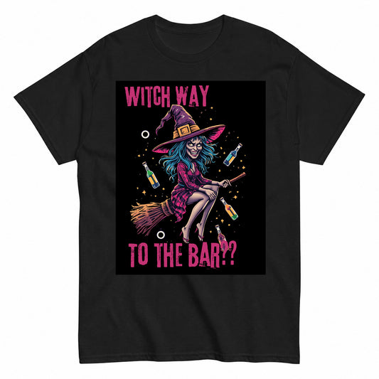 Witch Way Halloween Shirt in Black – product view