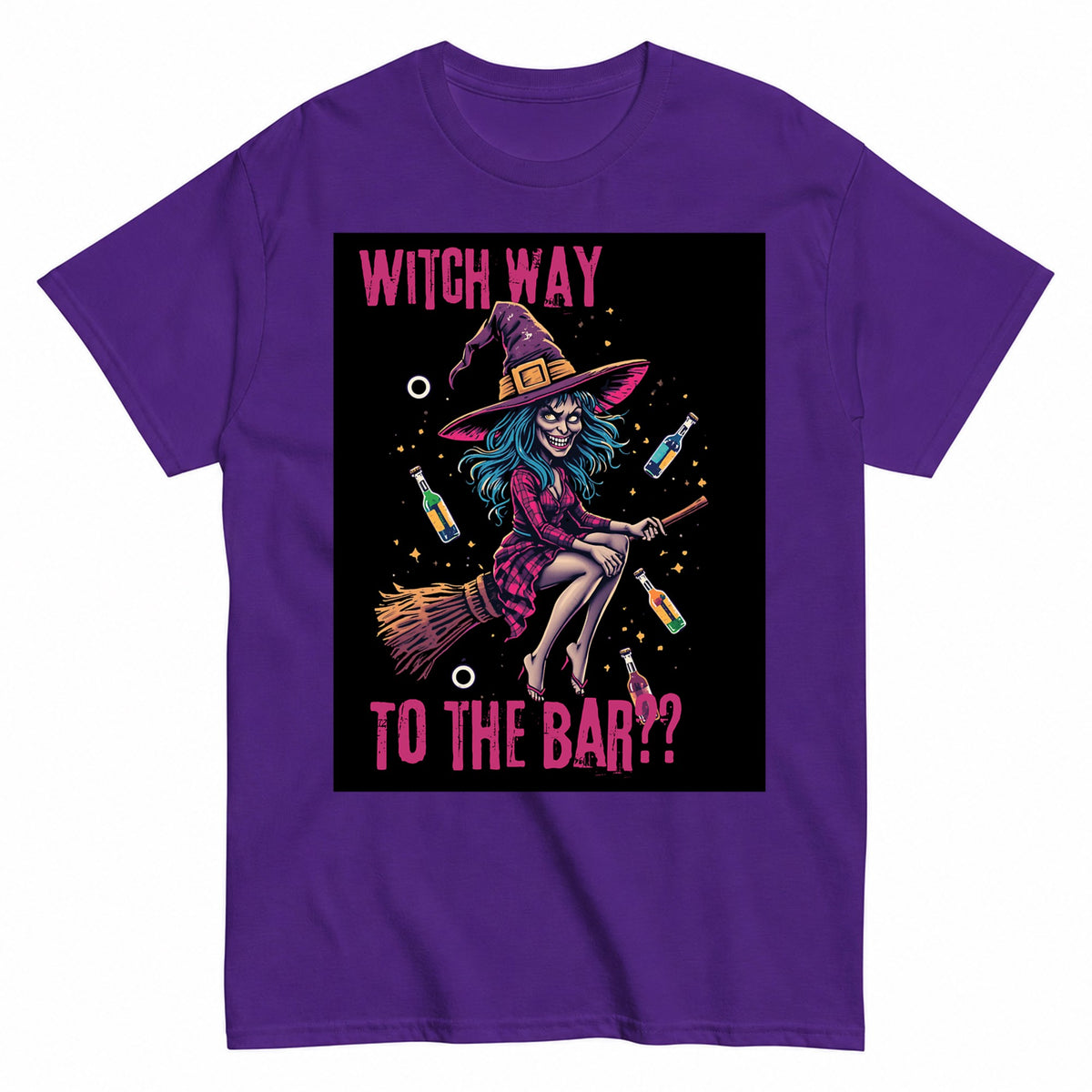 Witch Way Halloween Shirt in Blue – product view
