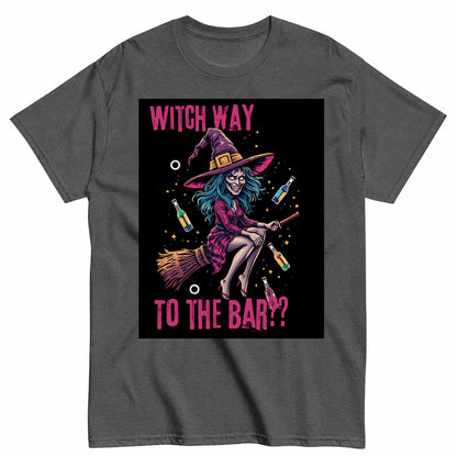 Witch Way Halloween Shirt in Grey – product view