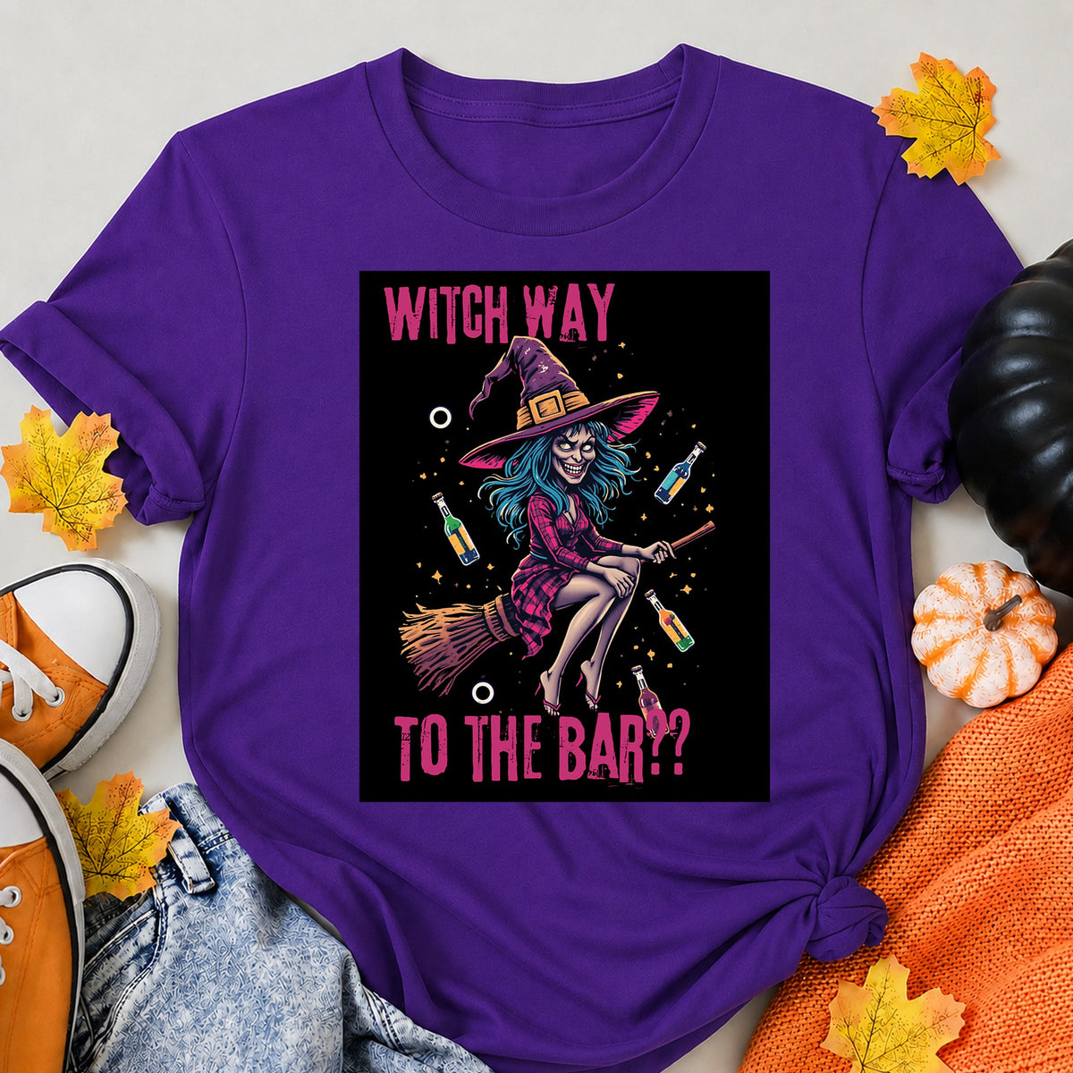 Witch Way Halloween Shirt in Blue – alternate view