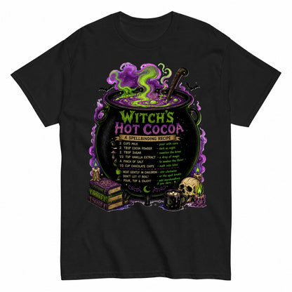 Witch'S Hot Cocoa Halloween Shirt in Black – product view
