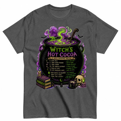 Witch'S Hot Cocoa Halloween Shirt in Grey – product view