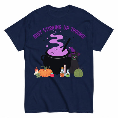 Witches Brew Halloween Shirt in Navy – product view
