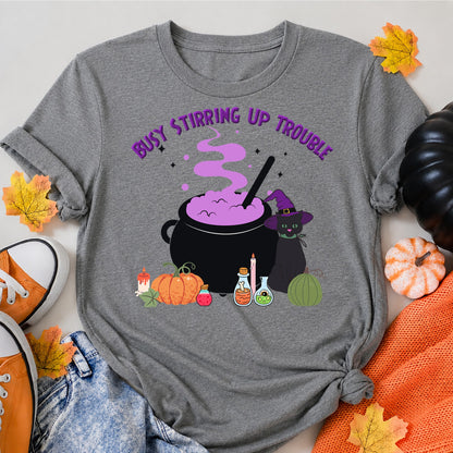 Witches Brew Halloween Shirt in Grey – alternate view