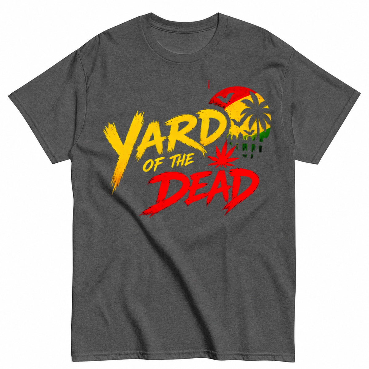 Yard Of The Dead - Reggae Horror Reggae Halloween Design Halloween Shirt in Grey – product view