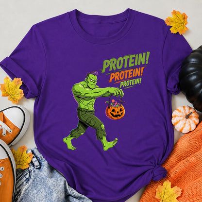 Zombie Protein Halloween Shirt in Blue – alternate view